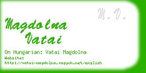 magdolna vatai business card